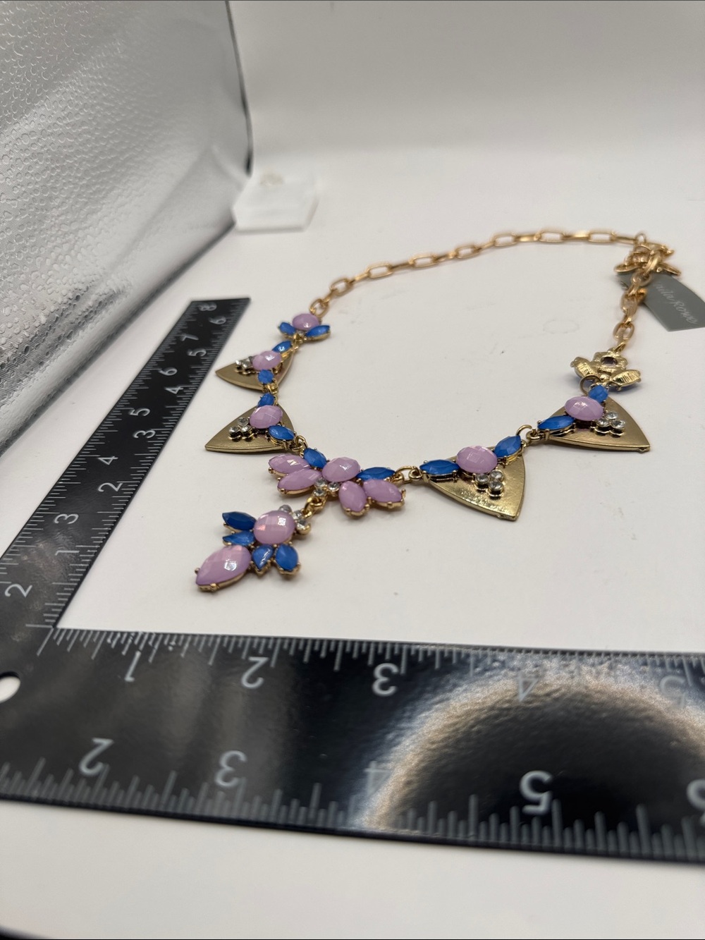 6/$25 - Laila Rowe Pink & Blue Statement Necklace (BR1111/3) - Picture 8 of 11